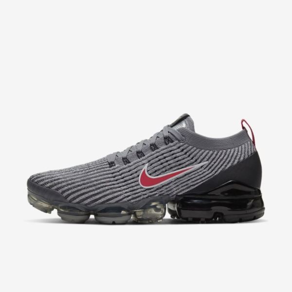 Nike Air VaporMax Flyknit 3 | Particle Grey / Black / Iron Grey / University Red