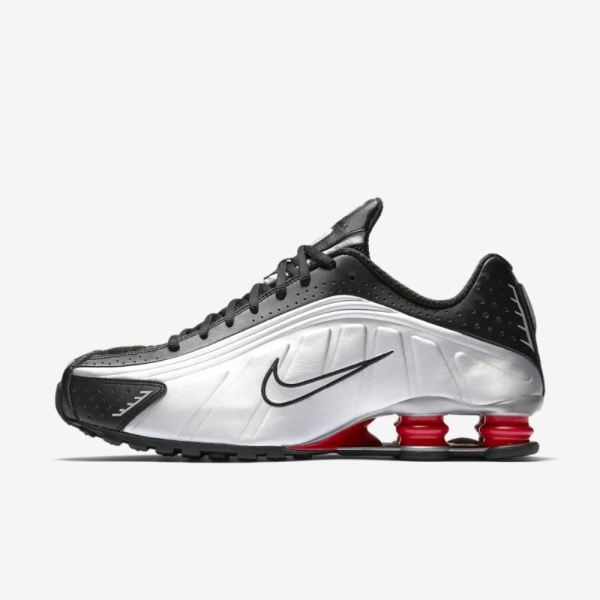 Nike Shox R4 | Black / Max Orange / Metallic Silver - Click Image to Close