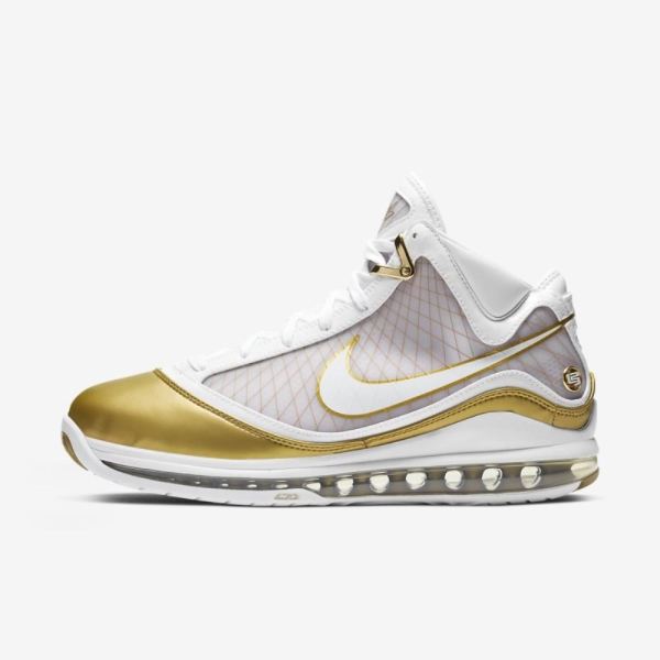 LeBron 7 QS | White / Metallic Gold / White