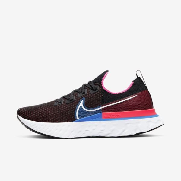 Nike React Infinity Run Flyknit | Black / Red Orbit / Photo Blue / White