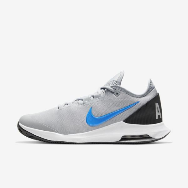 NikeCourt Air Max Wildcard | Light Smoke Grey / Off Noir / White / Blue Hero - Click Image to Close