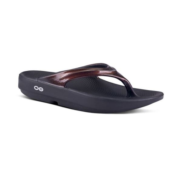 OOFOS SHOES WOMEN'S OOLALA LUXE SANDAL - CABERNET