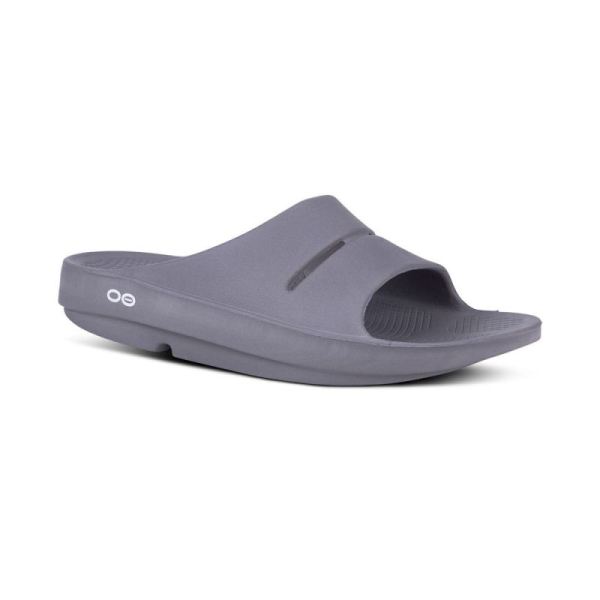 OOFOS SHOES WOMEN'S OOAHH SLIDE SANDAL - SLATE - Click Image to Close