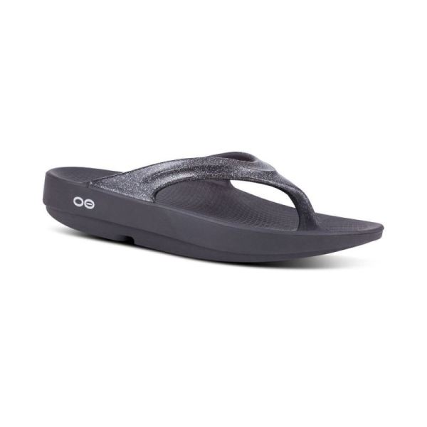 OOFOS SHOES WOMEN'S OOLALA LUXE SANDAL - PLATINUM SPARKLE