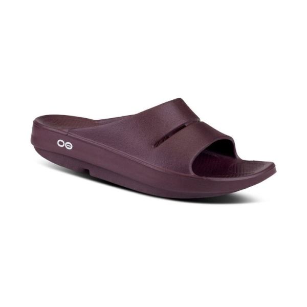 OOFOS SHOES WOMEN'S OOAHH SLIDE SANDAL - CABERNET