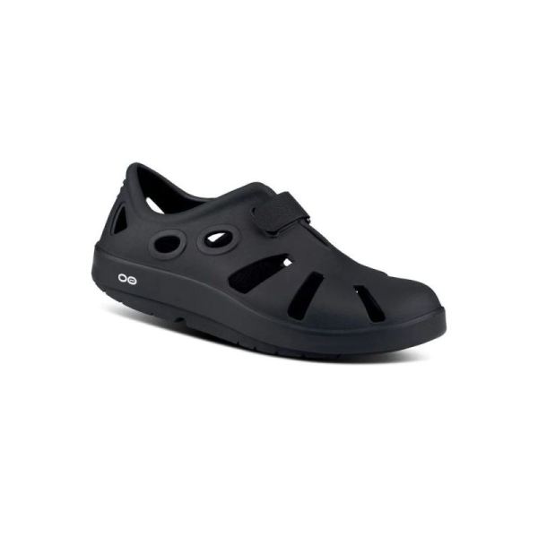 OOFOS SHOES MEN'S OOCANDOO SANDAL - BLACK - Click Image to Close