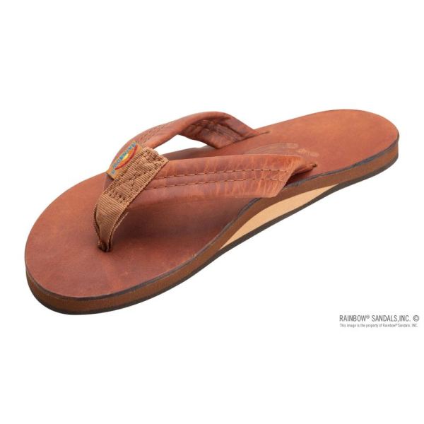 Rainbow | Women's Luxury Leather - Single Layer Arch Support with a 1" Strap-Tahitian Tan - Click Image to Close