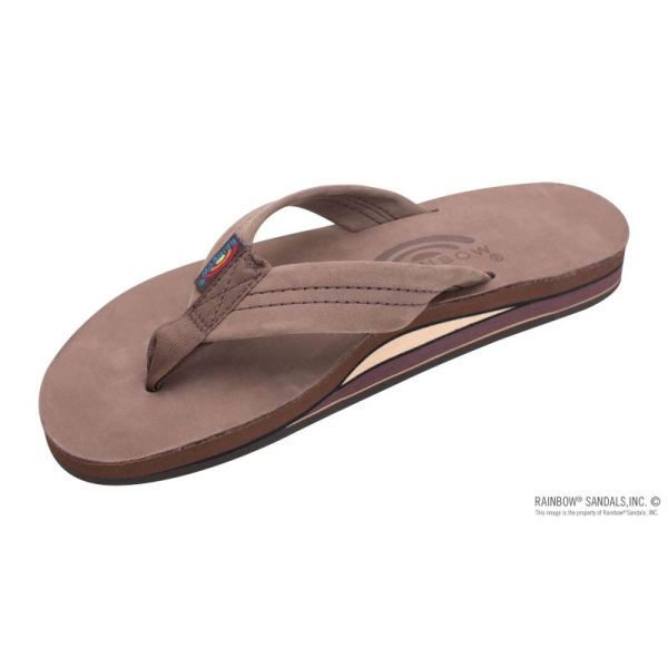 Rainbow | Women's Double Layer Arch Support Premier Leather with a 1" Strap-eXpresso