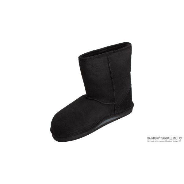 Rainbow | Men's Leather Sheepskin Boot-Black