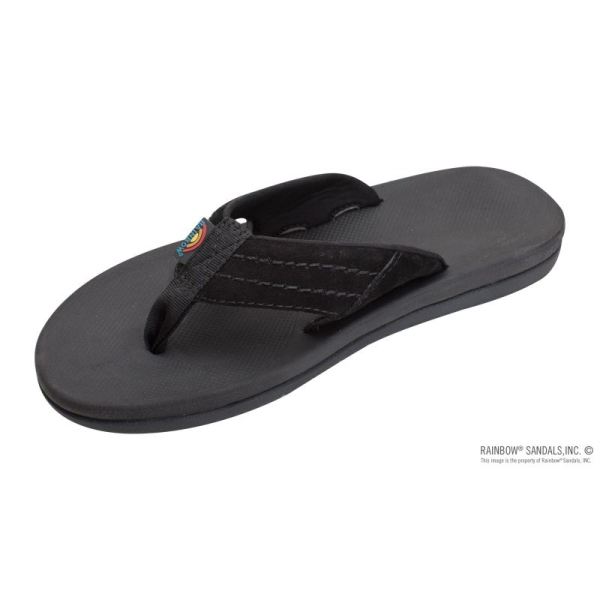 Rainbow | Men's East Cape - Molded Rubber with Natural Suede Strap-Black