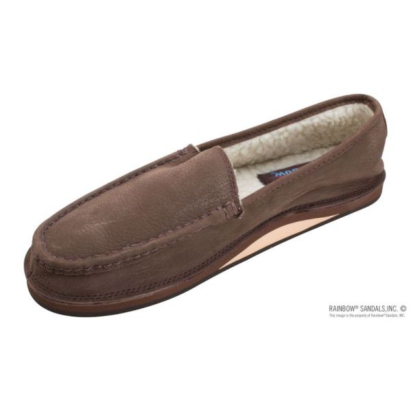 Rainbow | Men's Comfort Classic - Fleece Lined Single Layer Loafer Premier Leather-eXpresso