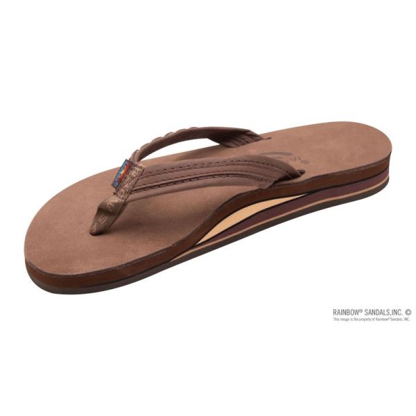 Rainbow | Women's The Madison - Double Layer Arch Support with a Braid on a 3/4" Medium Rolled Strap-eXpresso