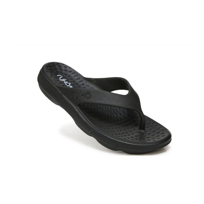 Ryka | Rest EZ Recovery Sandal-Black - Click Image to Close