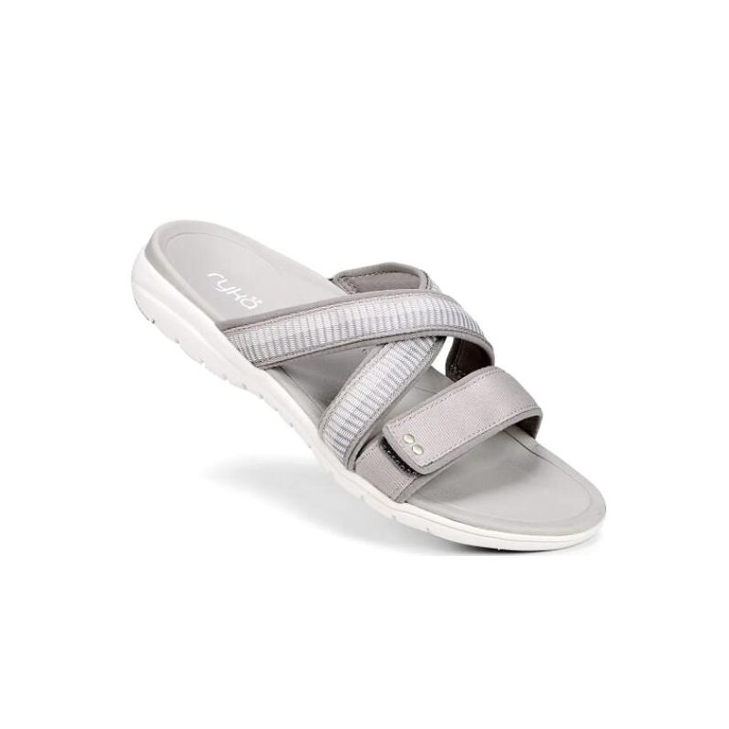 Ryka | Sage Slide Sandal-Taupe Fabric - Click Image to Close