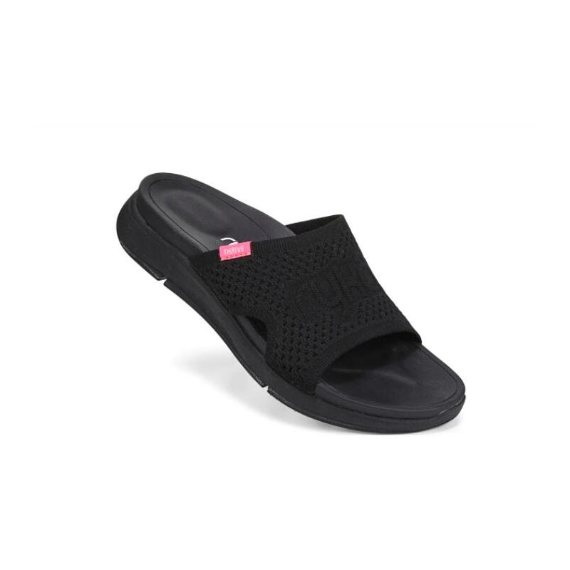 Ryka | Thrive Slide Sandal-Black Fabric