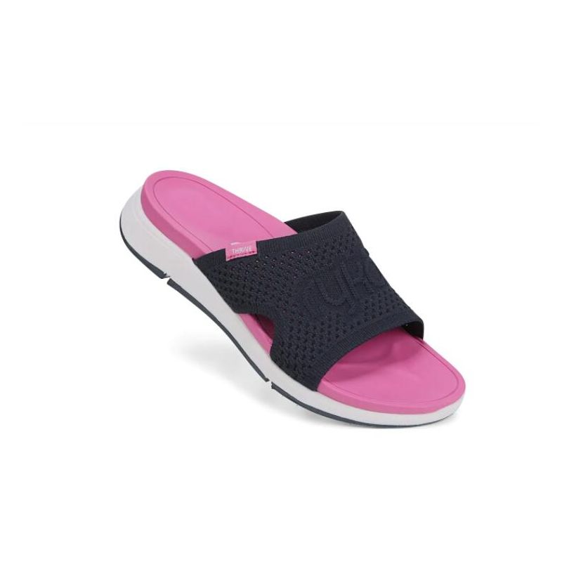 Ryka | Thrive Slide Sandal-Navy Blue Fabric