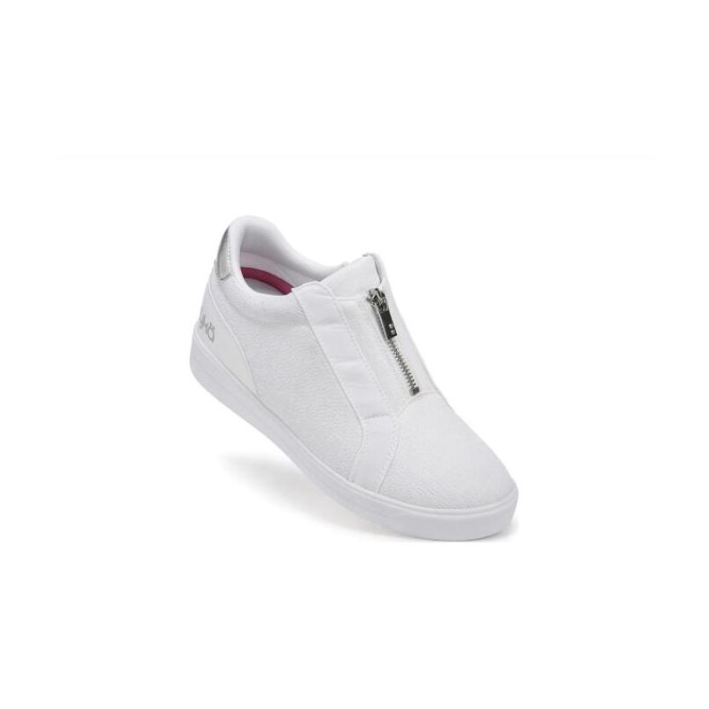 Ryka | Vibe Sneaker Wedge-Brilliant White Fabric - Click Image to Close