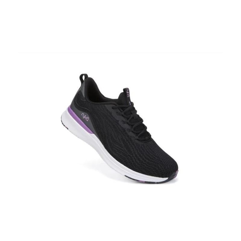 Ryka | Myriad Walking Shoe-Black/Purple Fabric - Click Image to Close