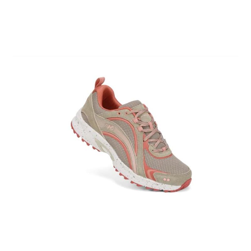 Ryka | Sky Walk Trail Walking Shoe-Mink Brown Leather - Click Image to Close