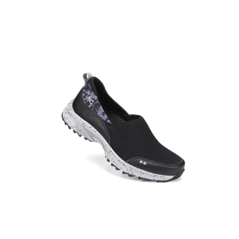 Ryka | Sky Walk Chill Slip On Trail Shoe-Black Leather - Click Image to Close