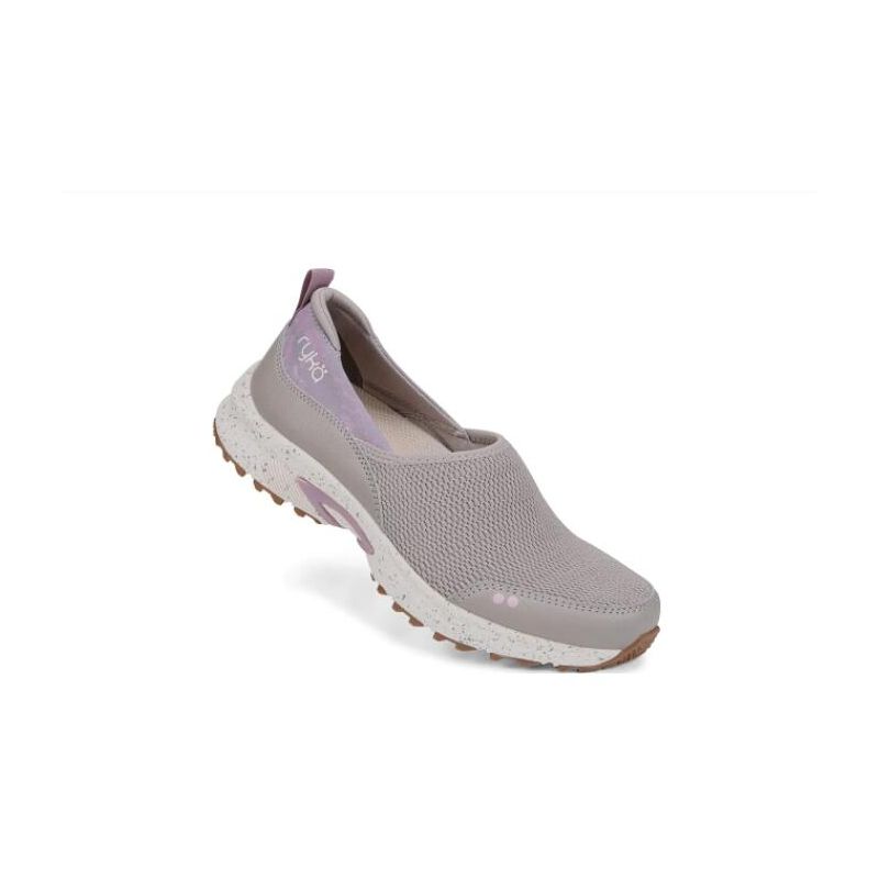 Ryka | Sky Walk Chill Slip On Trail Shoe-Dove Grey Leather