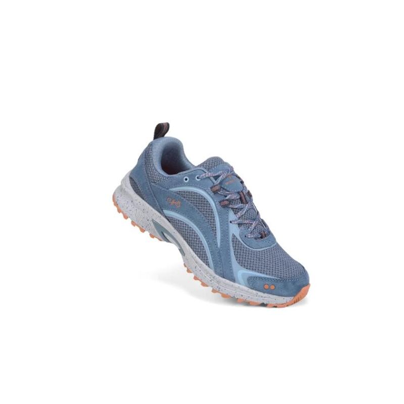 Ryka | Sky Walk Trail Walking Shoe-Atlantic Blue Leather - Click Image to Close