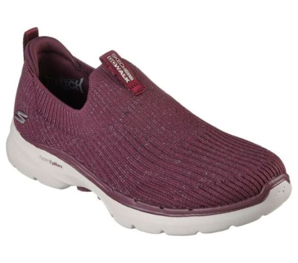 Skechers Womens GOwalk 6 - Ocean Crystal - Click Image to Close