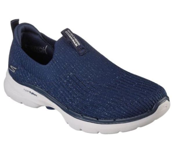 Skechers Womens GOwalk 6 - Ocean Crystal - Click Image to Close