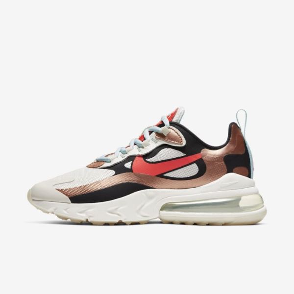 Nike Air Max 270 React | Sail / Metallic Red Bronze / Pure Platinum / Black - Click Image to Close