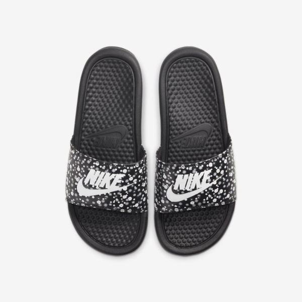 Nike Benassi JDI Floral | Black / Black / White