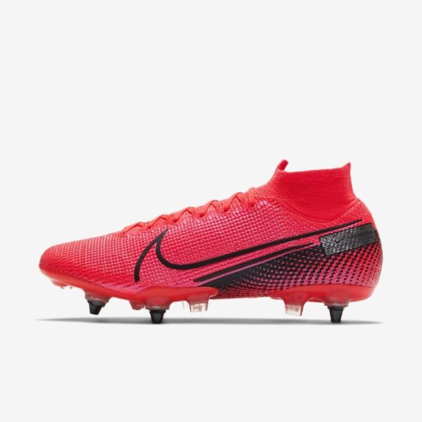 Nike Mercurial Superfly 7 Elite SG-PRO Anti-Clog Traction | Laser Crimson / Laser Crimson / Black - Click Image to Close