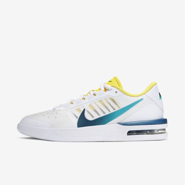 NikeCourt Air Max Vapor Wing MS | White / Oracle Aqua / Opti Yellow / Valerian Blue