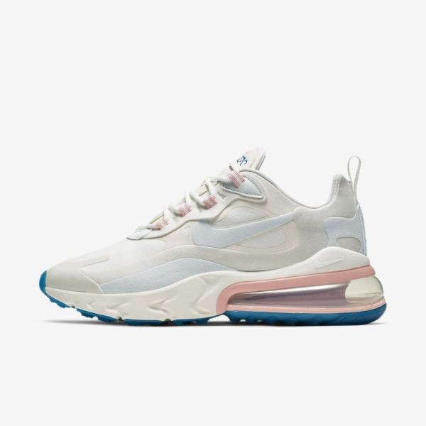 Nike Air Max 270 React (American Modern) | Summit White / Phantom / Coral Stardust / Ghost Aqua - Click Image to Close