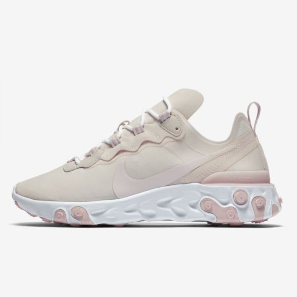 Nike React Element 55 | Pale Ivory / White / Light Soft Pink - Click Image to Close