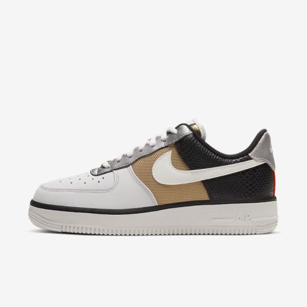 Nike Air Force 1 '07 | Vast Grey / Black / Metallic Gold / Sail - Click Image to Close