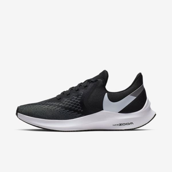 Nike Air Zoom Winflo 6 | Black / Dark Grey / Metallic Platinum / White