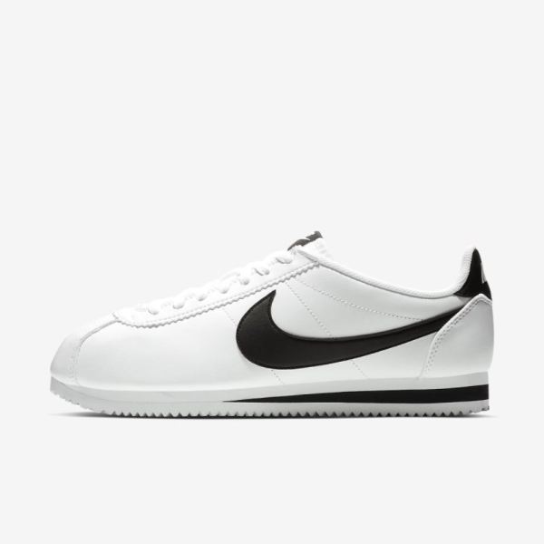 Nike Classic Cortez | White / White / Black - Click Image to Close