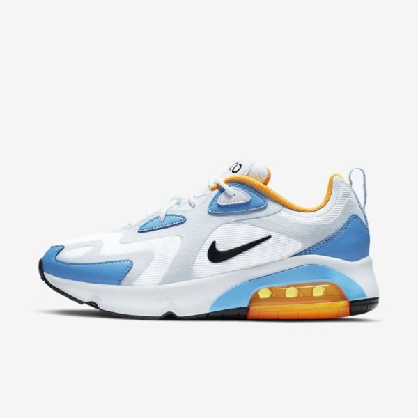 Nike Air Max 200 | White / Half Blue / University Blue / Black - Click Image to Close