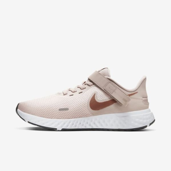 Nike Revolution 5 FlyEase | Barely Rose / Stone Mauve / Black / Metallic Red Bronze