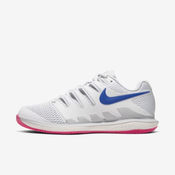 NikeCourt Air Zoom Vapor X | Pure Platinum / Metallic Platinum / Pink Blast / Racer Blue