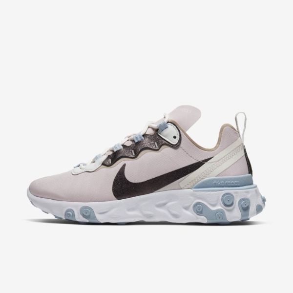 Nike React Element 55 SE | Barely Rose / Summit White / Light Armoury Blue / Fossil Stone - Click Image to Close