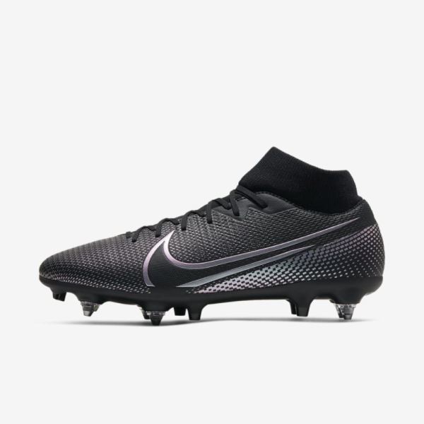 Nike Mercurial Superfly 7 Academy SG-PRO Anti-Clog Traction | Black / Black