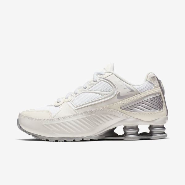 Nike Shox Enigma 9000 | Phantom / White / Pale Ivory / Metallic Silver