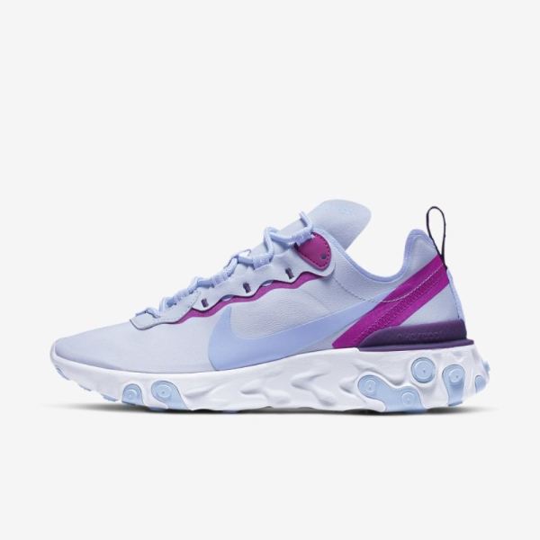 Nike React Element 55 | Football Grey / Hyper Violet / Grand Purple / Psychic Blue