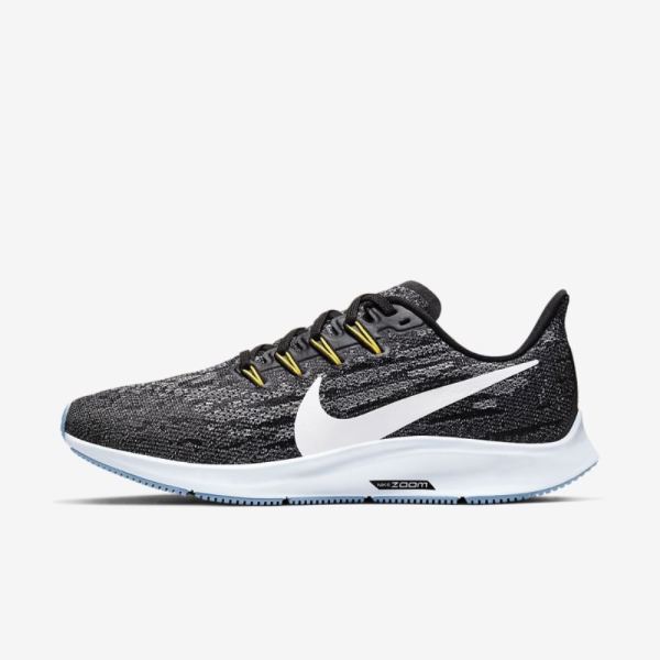 Nike Air Zoom Pegasus 36 | Black / Half Blue / Light Blue / White - Click Image to Close