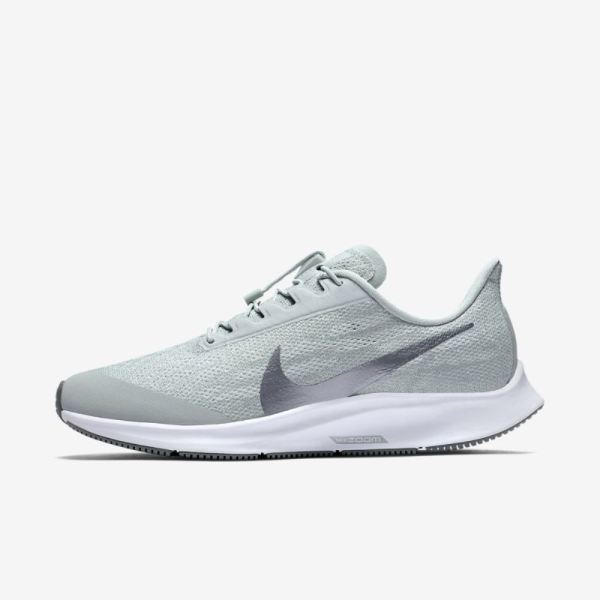 Nike Air Zoom Pegasus 36 FlyEase | Ocean Cube / Pure Platinum / White / Metallic Cool Grey - Click Image to Close