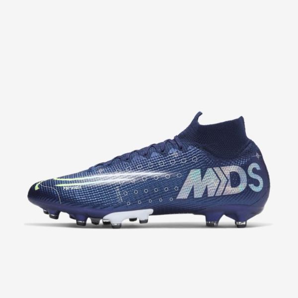 Nike Mercurial Superfly 7 Elite MDS AG-PRO | Blue Void / White / Black / Metallic Silver