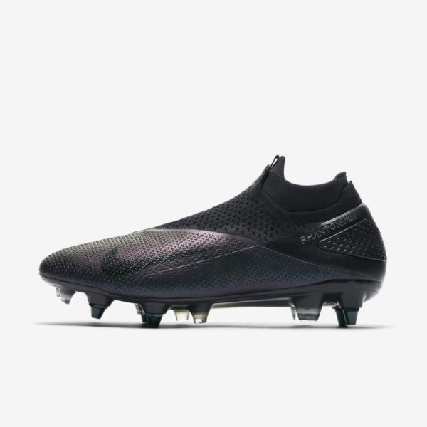 Nike Phantom Vision 2 Elite Dynamic Fit SG-PRO Anti-Clog Traction | Black / Black