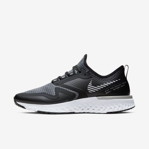 Nike Odyssey React Shield 2 | Black / Cool Grey / Vast Grey / Metallic Silver - Click Image to Close