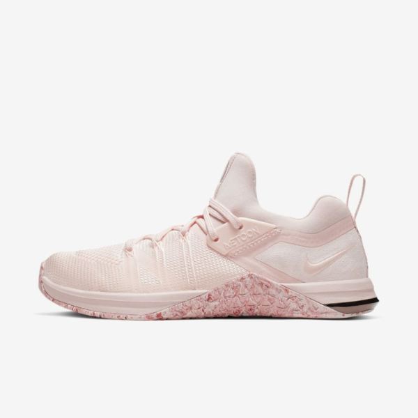 Nike Metcon Flyknit 3 | Echo Pink / White / Metallic Dark Grey / Cedar - Click Image to Close